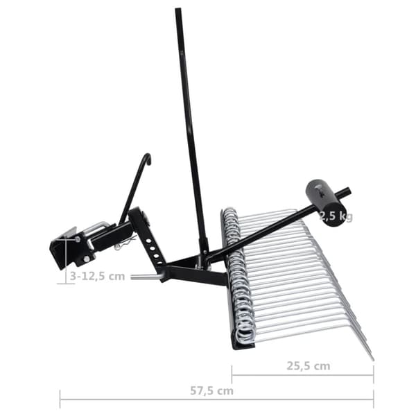 vidaXL Mossrivare för åkgräsklippare 120 cm