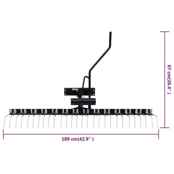 vidaXL Mossrivare för åkgräsklippare 109 cm