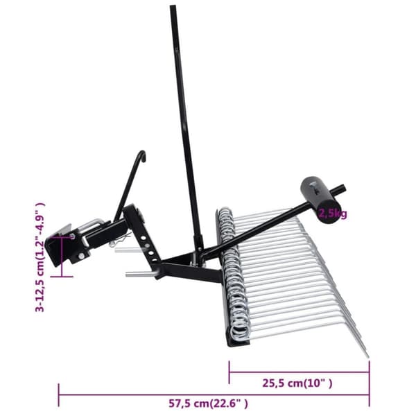 vidaXL Ajettavan ruohonleikkurin hara 109 cm