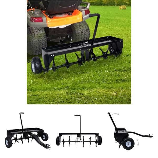 The Living Store Vertikalskärare för åkgräsklippare 102 cm -  Gräsmatteluftare & -skärare