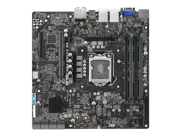 ASUS WS C246M PRO - Moderkort - micro ATX - LGA1151 Socket - C246 Chipuppsättning - USB 3.1 Gen 1, USB 3.1 Gen 2 - 2 x Gigabit LAN - inbyggda grafike