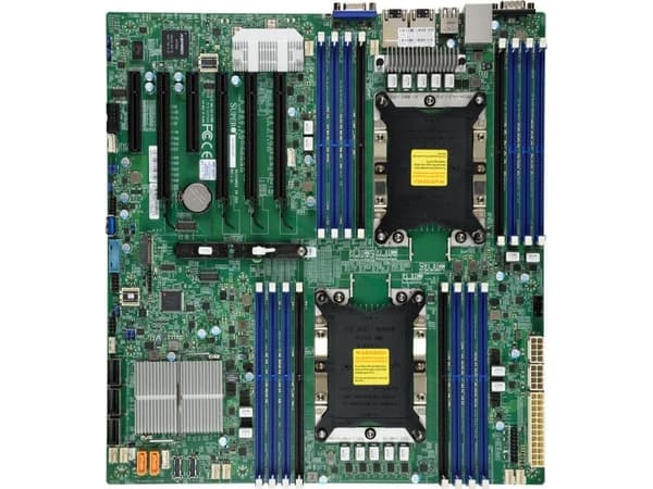 SUPERMICRO X11DPI-NT - Moderkort - utökad ATX - Socket P - 2 CPU:n som stöds - C622 Chipuppsättning - USB 3.0 - 2 x 10 Gigabit LAN - inbyggda grafike