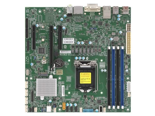 SUPERMICRO X11SCZ-Q - Hovedkort - micro ATX - LGA1151 Socket - Q370 Chipset - USB 3.0, USB 3.1, USB-C - 2 x Gigabit LAN - innbygd grafikk (CPU kreves