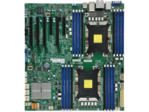 SUPERMICRO X11DAi-N - Hovedkort - utvidet ATX (E-ATX) - Socket P - 2 Støttede CPU-er - C621 Chipset - USB 3.0, USB 3.1, USB-C - 2 x Gigabit LAN - inn