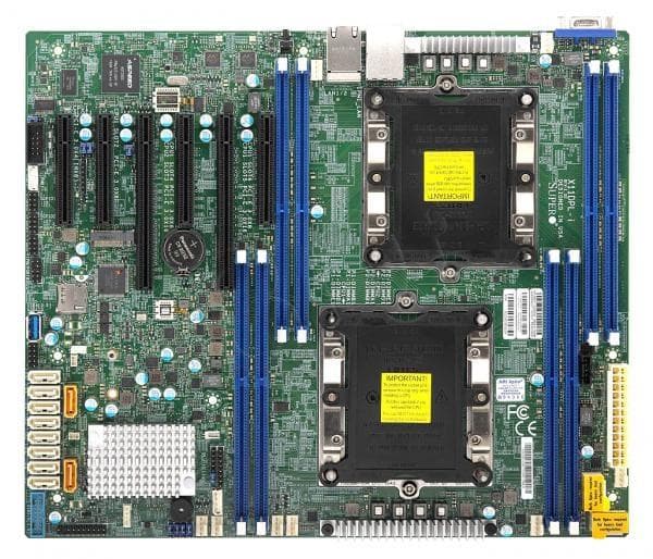SUPERMICRO X11DPL-I - Moderkort - ATX - Socket P - 2 CPU:n som stöds - C621 Chipuppsättning - USB 3.0 - 2 x Gigabit LAN - inbyggda grafiken