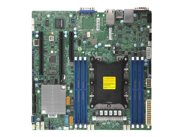 SUPERMICRO X11SPM-F - Hovedkort - micro ATX - Socket P - C621 Chipset - USB 3.0 - 2 x Gigabit LAN - innbygd grafikk