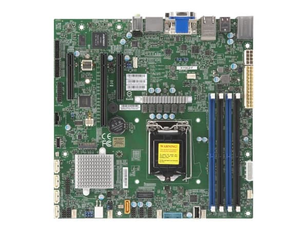 SUPERMICRO X11SCZ-F - Hovedkort - micro ATX - LGA1151 Socket - C246 Chipset - USB 3.0, USB 3.1, USB-C - 2 x Gigabit LAN - innbygd grafikk - HD Audio