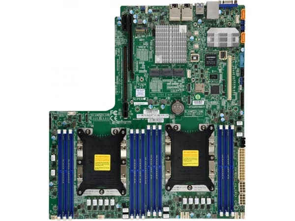 SUPERMICRO X11DDW-NT - Moderkort - Socket P - 2 CPU:n som stöds - C622 Chipuppsättning - USB 3.0 - 2 x 10 Gigabit LAN - inbyggda grafiken