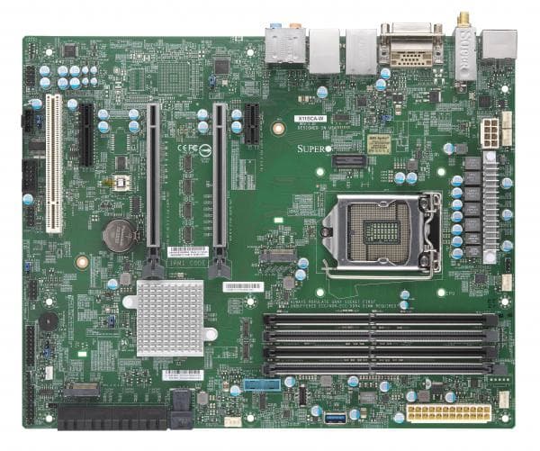 Supermicro X11SCA-W, Intel, LGA 1151 (pinne H4), Intel® Celeron®, Intel® Core™ i3, Intel® Core™ i5, Intel® Core™ i7, Intel® Core™ i9,..., DDR4-SDRAM