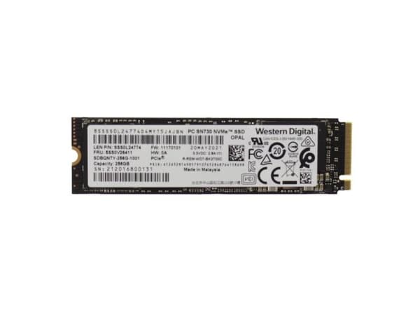 Toshiba - SSD - krypteret - 256 GB - sisäinen - M.2 2280 - PCIe 3.0 x4 - TCG Opal-salaus - ThinkPad P15v Gen 1; T15p Gen 1; X1 Carbon Gen 8; X1 Yoga