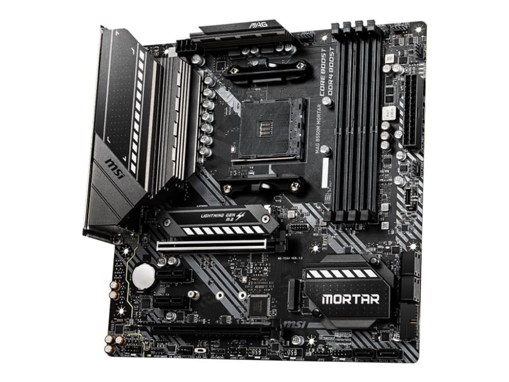 MSI MAG B550M MORTAR - Moderkort - micro ATX - Socket AM4 - AMD B550 - USB-C Gen2, USB-C Gen1, USB 3.2 Gen 1, USB 3.2 Gen 2 - 2.5 Gigabit LAN - inbyg