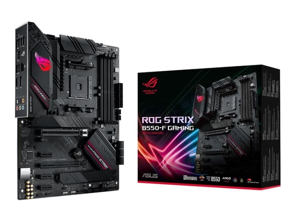 ASUS ROG STRIX B550-F GAMING - Moderkort - ATX - Socket AM4 - AMD B550 Chipuppsättning - USB-C Gen2, USB 3.2 Gen 1, USB 3.2 Gen 2 - 2.5 Gigabit LAN -