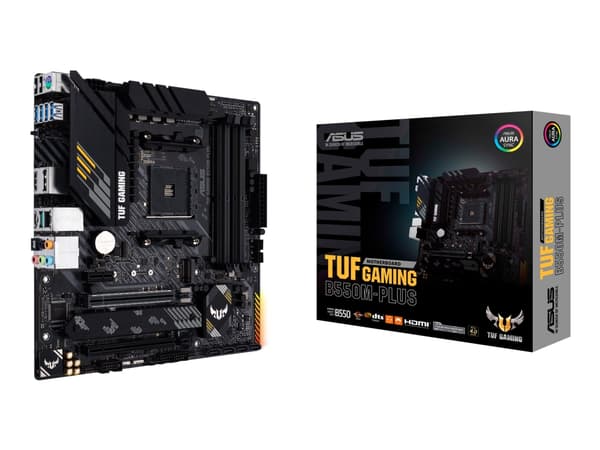 ASUS TUF GAMING B550M-PLUS - Hovedkort - micro ATX - Socket AM4 - AMD B550 Chipset - USB-C Gen2, USB 3.2 Gen 1, USB 3.2 Gen 2 - 2.5 Gigabit LAN - inn