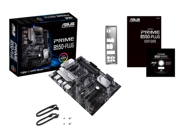 ASUS PRIME B550-PLUS - Hovedkort - ATX - Socket AM4 - AMD B550 Chipset - USB-C Gen2, USB 3.2 Gen 1, USB 3.2 Gen 2 - Gigabit LAN - innbygd grafikk (CP