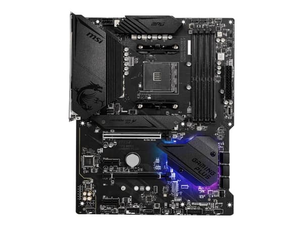 MSI MPG B550 GAMING PLUS - Moderkort - ATX - Socket AM4 - AMD B550 Chipuppsättning - USB-C Gen2, USB-C Gen1, USB 3.2 Gen 1, USB 3.2 Gen 2 - Gigabit L