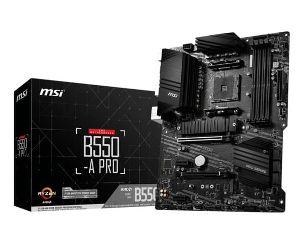 MSI B550-A PRO - Hovedkort - ATX - Socket AM4 - AMD B550 Chipset - USB-C Gen2, USB-C Gen1, USB 3.2 Gen 1, USB 3.2 Gen 2 - Gigabit LAN - innbygd grafi