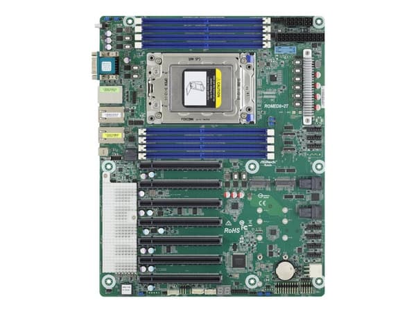 ASRock Rack ROMED8-2T - Hovedkort - ATX - Socket SP3 - USB 3.1 Gen 1, USB-C Gen2, USB 3.1 Gen 2 - 2 x 10 Gigabit LAN - innbygd grafikk