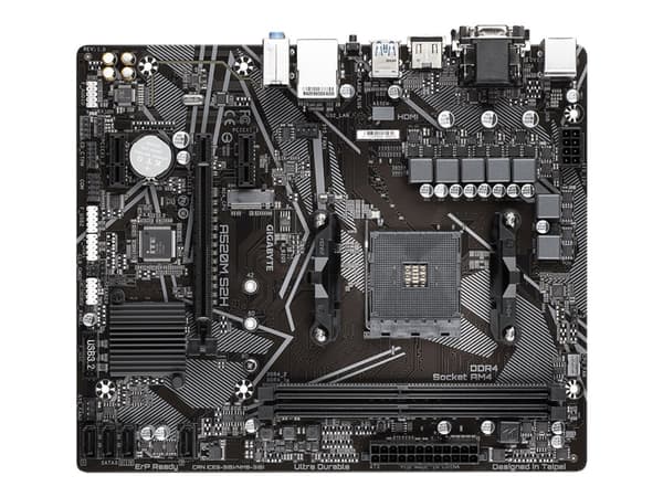 Gigabyte A520M S2H - 1.0 - emolevy - micro-ATX - Socket AM4 - AMD A520 piirisarja - USB 3.2 Gen 1 - Gigabit LAN - sisäinen grafiikka (CPU tarvitaan)