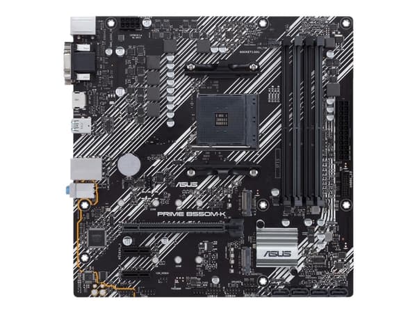 ASUS PRIME B550M-K - Hovedkort - micro ATX - Socket AM4 - AMD B550 Chipset - USB 3.2 Gen 1, USB 3.2 Gen 2 - Gigabit LAN - innbygd grafikk (CPU kreves
