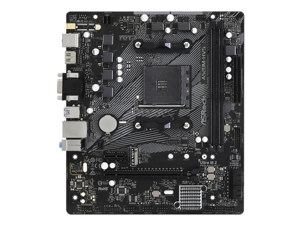 ASRock A520M-HVS - Moderkort - micro ATX - Socket AM4 - AMD A520 Chipuppsättning - USB 3.2 Gen 1 - Gigabit LAN - inbyggda grafiken (CPU krävs) - HD-l