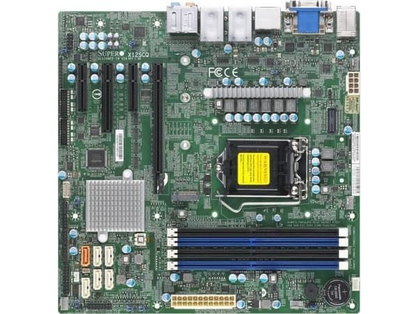 SUPERMICRO X12SCQ - Hovedkort - micro ATX - LGA1200-sokkel - Q470E Chipset - USB-C Gen2, USB 3.1 Gen 2 - 2 x Gigabit LAN - innbygd grafikk (CPU kreve