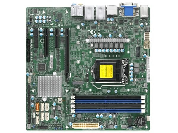 SUPERMICRO X12SCQ - Hovedkort - micro ATX - LGA1200-sokkel - Q470E Chipset - USB-C Gen2, USB 3.1 Gen 2 - 2 x Gigabit LAN - innbygd grafikk (CPU kreve