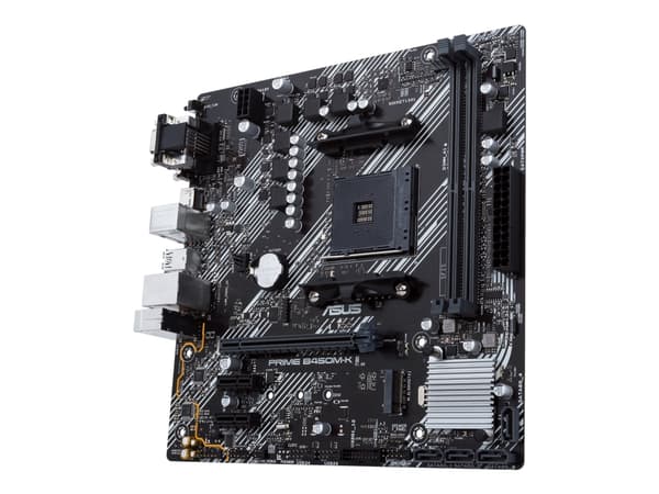 ASUS PRIME B450M-K II - Hovedkort - micro ATX - Socket AM4 - AMD B450 Chipset - USB 3.2 Gen 1 - Gigabit LAN - innbygd grafikk (CPU kreves) - HD-lyd (