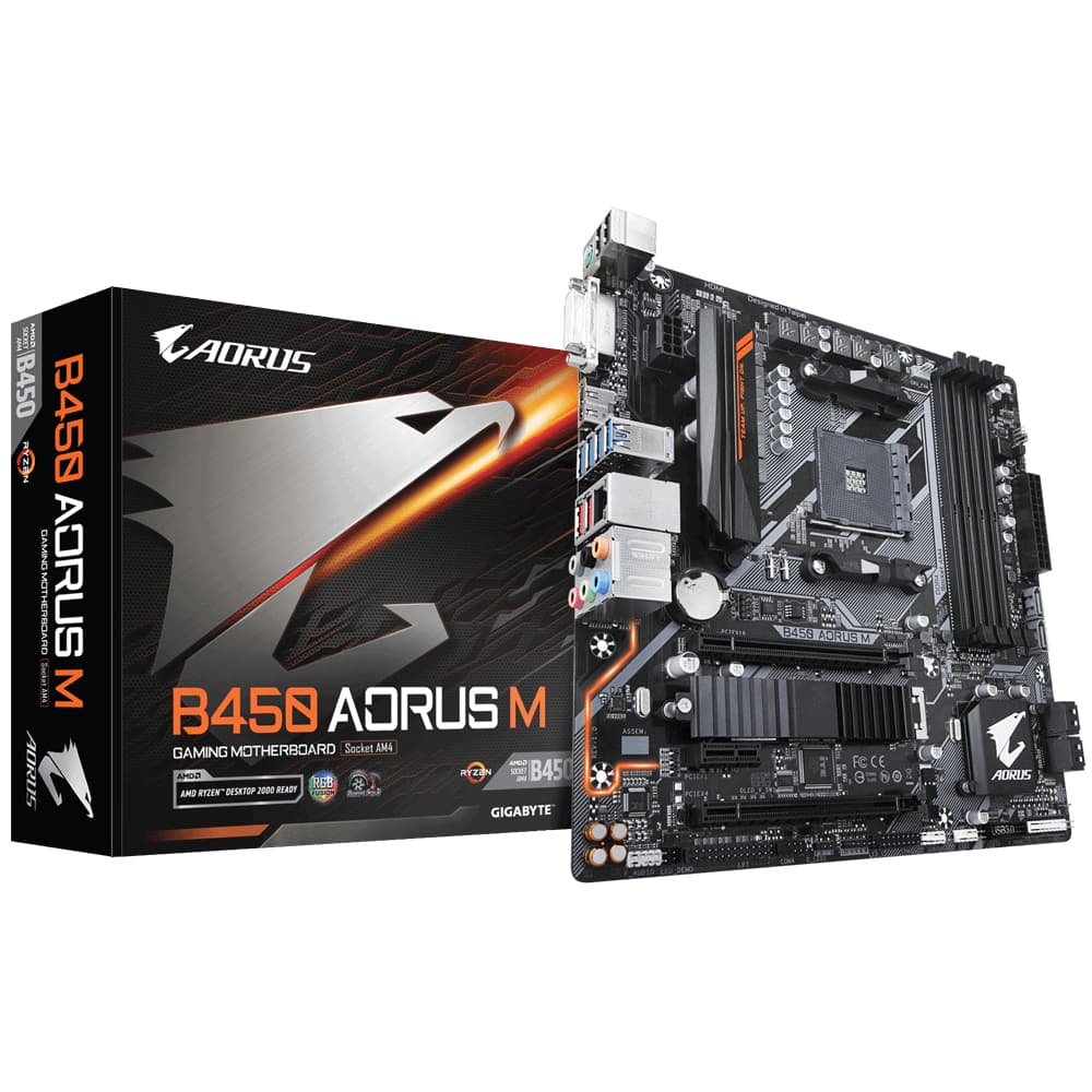 Gigabyte B450 AORUS M (rev. 1.0) Bundkort