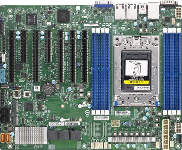 SUPERMICRO H12SSL-C - Hovedkort - ATX - Socket SP3 - USB 3.0 - 2 x Gigabit LAN - innbygd grafikk