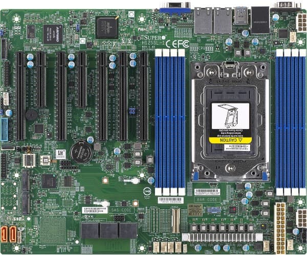SUPERMICRO H12SSL-i - Hovedkort - ATX - Socket SP3 - USB 3.0 - 2 x Gigabit LAN - innbygd grafikk