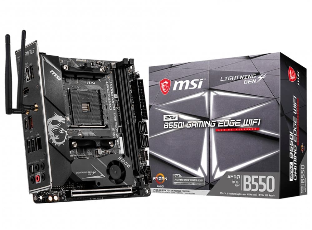 MSI MPG B550I Gaming Edge WiFi Bundkort