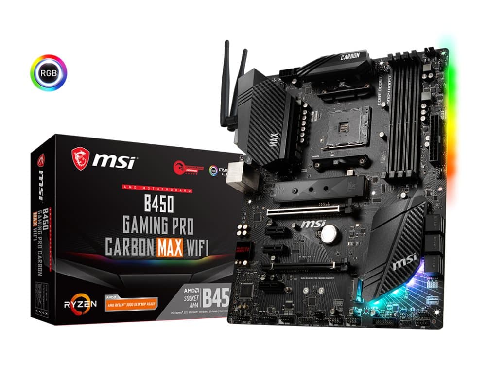 MSI B450 GAMING PRO CARBON MAX WIFI bundkort