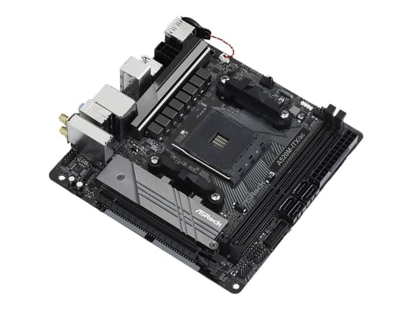 ASRock A520M-ITX/ac - Moderkort - mini ITX - Socket AM4 - AMD A520 Chipuppsättning - USB-C Gen1, USB 3.2 Gen 1 - Gigabit LAN, Wi-Fi, Bluetooth - inby