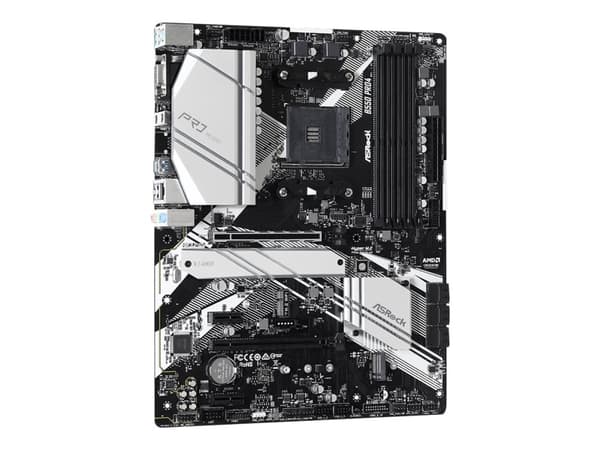 ASRock B550 Pro4 - Hovedkort - ATX - Socket AM4 - AMD B550 Chipset - USB-C Gen2, USB 3.2 Gen 1, USB 3.2 Gen 2 - Gigabit LAN - innbygd grafikk (CPU kr