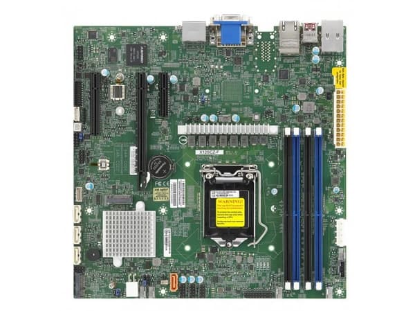 SUPERMICRO X12SCZ-F - Hovedkort - micro ATX - LGA1200-sokkel - W480 Chipset - USB 3.2 Gen 2 - 2 x Gigabit LAN - innbygd grafikk - HD Audio
