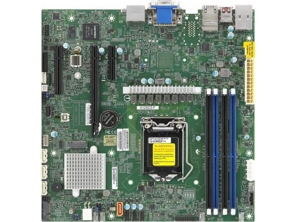 SUPERMICRO X12SCZ-F - Hovedkort - micro ATX - LGA1200-sokkel - W480 Chipset - USB 3.2 Gen 2 - 2 x Gigabit LAN - innbygd grafikk - HD Audio