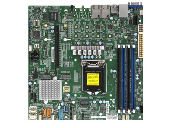SUPERMICRO X11SCM-F - Hovedkort - mikro ATX - LGA1151 Socket - C246 Chipset - USB 3.1 Gen 1 - 2 x Gigabit LAN - innbygd grafikk