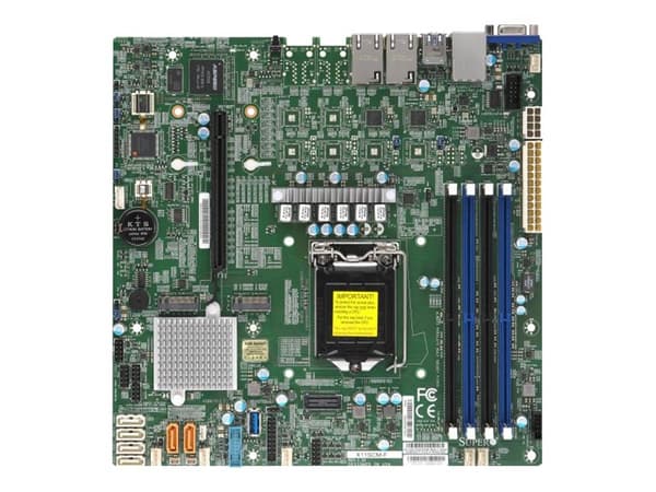SUPERMICRO X11SCM-F - Hovedkort - mikro ATX - LGA1151 Socket - C246 Chipset - USB 3.1 Gen 1 - 2 x Gigabit LAN - innbygd grafikk