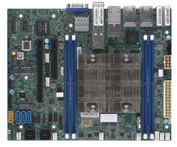 SUPERMICRO X11SDV-8C-TP8F - Hovedkort - FlexATX - Intel Xeon D-2146NT - USB 3.0 - 4 x Gigabit LAN, 4 x 10 Gigabit LAN - innbygd grafikk