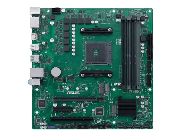 ASUS Pro B550M-C/CSM - Hovedkort - micro ATX - Socket AM4 - AMD B550 Chipset - USB-C Gen2, USB 3.2 Gen 1, USB 3.2 Gen 2 - Gigabit LAN - innbygd grafi