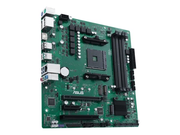 ASUS Pro B550M-C/CSM - Hovedkort - micro ATX - Socket AM4 - AMD B550 Chipset - USB-C Gen2, USB 3.2 Gen 1, USB 3.2 Gen 2 - Gigabit LAN - innbygd grafi
