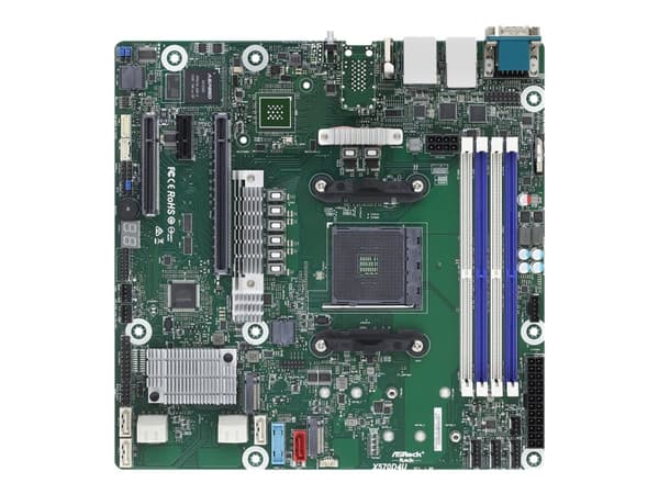 ASRock Rack X570D4U - Hovedkort - micro ATX - Socket AM4 - AMD X570 Chipset - USB 3.2 Gen 2 - 2 x Gigabit LAN - innbygd grafikk
