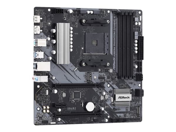 ASRock A520M Phantom Gaming 4 - Hovedkort - micro ATX - Socket AM4 - AMD A520 Chipset - USB 3.2 Gen 1 - Gigabit LAN - innbygd grafikk (CPU kreves) -