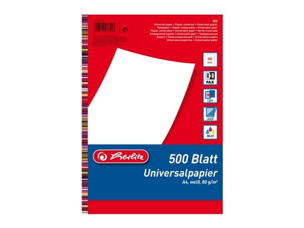 Herlitz Universalpapir A4 80g hvid - (500 ark)