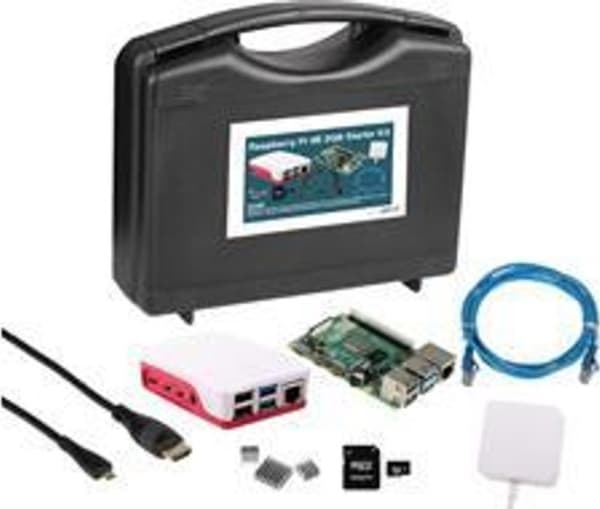 SIWA RASPBERRY PI4B - 2GB - FULL KI WITH RED / WHITE HOUSING (SI-RPI4B-FULL2GB)