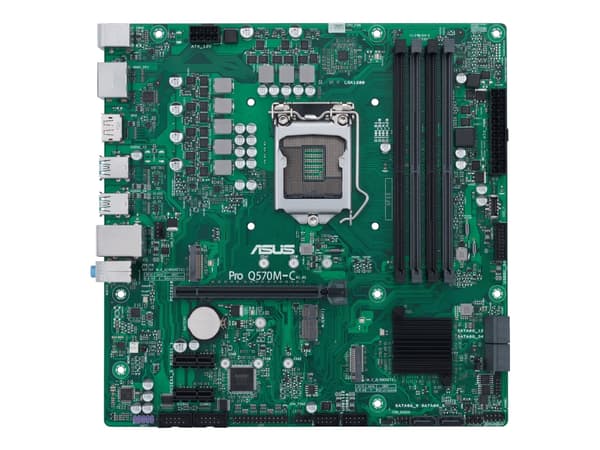 ASUS Pro Q570M-C/CSM - Hovedkort - micro ATX - LGA1200-sokkel - Q570 Chipset - USB-C Gen1, USB 3.2 Gen 1, USB 3.2 Gen 2 - Gigabit LAN - innbygd grafi