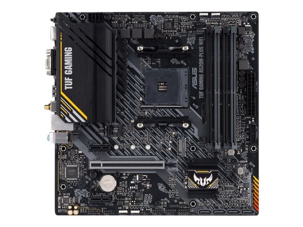 ASUS TUF GAMING A520M-PLUS WIFI - Hovedkort - micro ATX - Socket AM4 - AMD A520 Chipset - USB 3.2 Gen 1 - Gigabit LAN, Wi-Fi, Bluetooth - innbygd gra