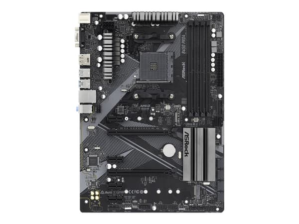 ASRock B450 Pro4 R2.0 - Emolevy - ATX - Socket AM4 - AMD B450 piirisarja - USB-C Gen2, USB 3.2 Gen 1, USB 3.2 Gen 2 - Gigabit LAN - Sisäinen grafiikk