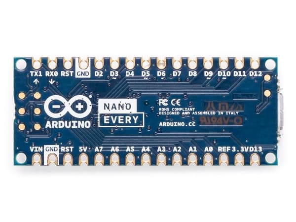Arduino Nano Every, 48 MHz, Arm, ARM Cortex M0+, ATMega4809, 20 MHz, 48 KB