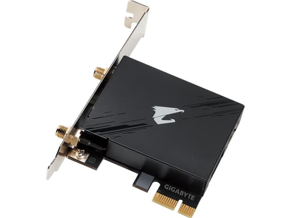 Gigabyte GC-WBAX210, Intern, Trådlös, PCI Express, WLAN / Bluetooth, 2400 Mbit/s, Svart